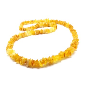 NASZYJNIK Z BURSZTYNU NIEOSZLIFOWANEGO