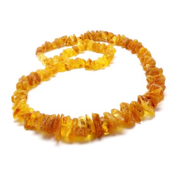 KORALE NASZYJNIK Z BURSZTYNU NIEOSZLIFOWANEGO