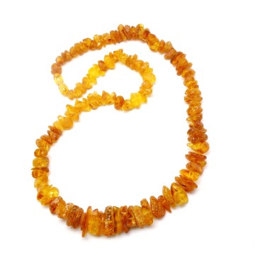 KORALE NASZYJNIK Z BURSZTYNU NIEOSZLIFOWANEGO