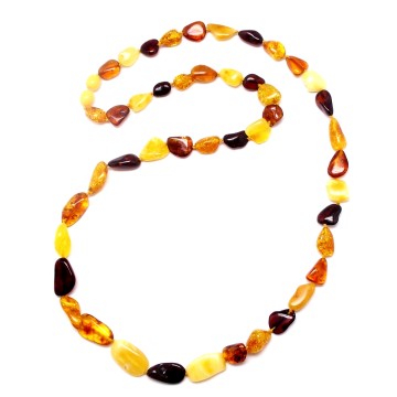 NASZYJNIK KORALE Z BURSZTYNU