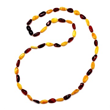 NASZYJNIK KORALE Z BURSZTYNU