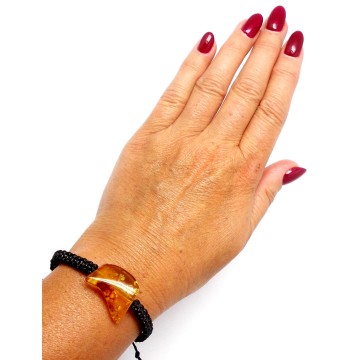 BRANSOLETKA Z BURSZTYNEM