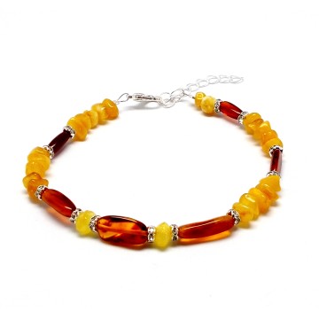 BRANSOLETKA Z BURSZTYNEM