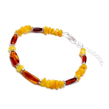 BRANSOLETKA Z BURSZTYNEM