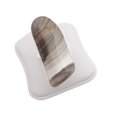 srebrna bransoletka z krzemieniem pasiastym