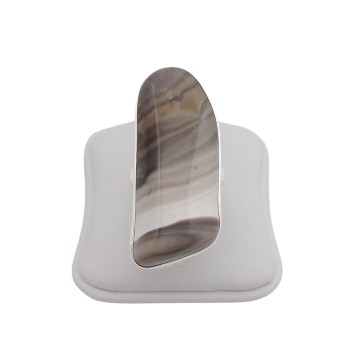 srebrna bransoletka z krzemieniem pasiastym