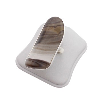 srebrna bransoletka z krzemieniem pasiastym