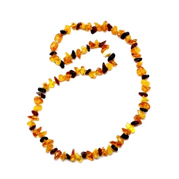 NASZYJNIK KORALE Z BURSZTYNU