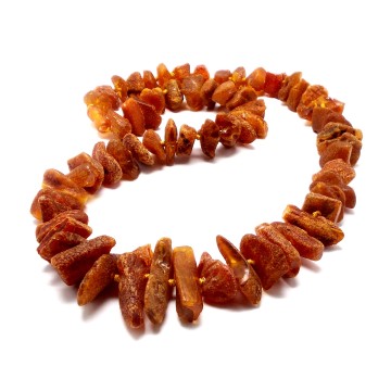 Bursztyn nieoszlifowany naszyjnik