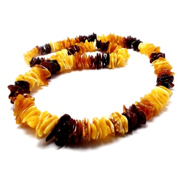 NASZYJNIK Z BURSZTYNU OSZLIFOWANEGO