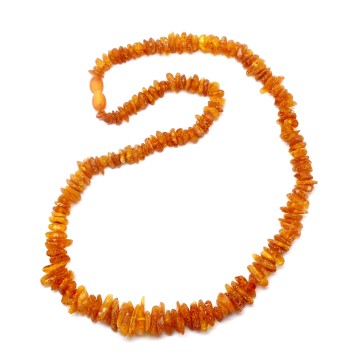 NASZYJNIK Z BURSZTYNU NIEOSZLIFOWANEGO