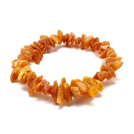 BRANSOLETKA Z BURSZTYNU NIEOSZLIFOWANEGO