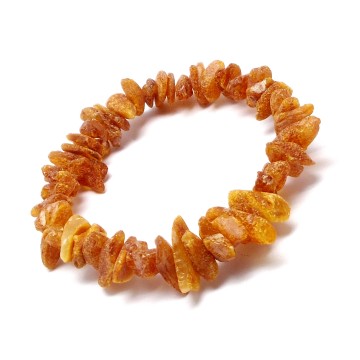 BRANSOLETKA Z BURSZTYNU NIEOSZLIFOWANEGO