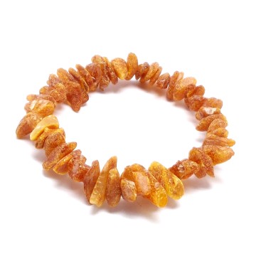 BRANSOLETKA Z BURSZTYNU NIEOSZLIFOWANEGO