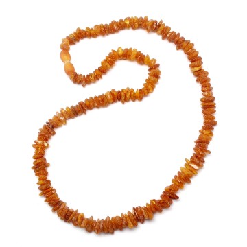 korale z bursztynu nieoszlifowanego