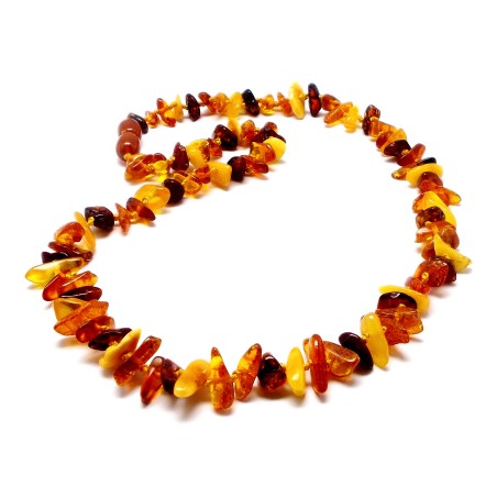 NASZYJNIK KORALE Z BURSZTYNU