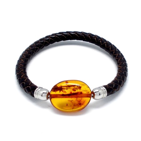 BRANSOLETKA Z BURSZTYNEM BAŁTYCKIM