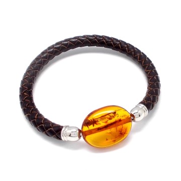 BRANSOLETKA Z BURSZTYNEM BAŁTYCKIM