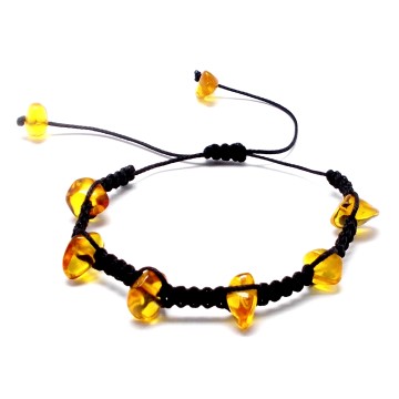 BRANSOLETKA Z BURSZTYNEM BAŁTYCKIM