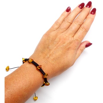 BRANSOLETKA Z BURSZTYNEM BAŁTYCKIM