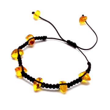 BRANSOLETKA Z BURSZTYNEM BAŁTYCKIM