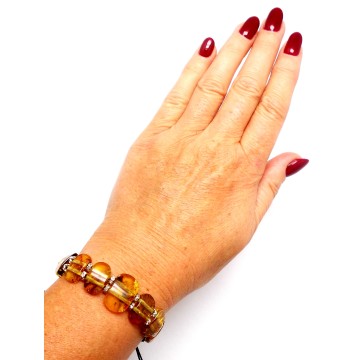 BRANSOLETKA Z BURSZTYNEM