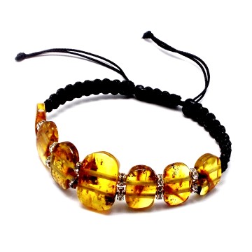 BRANSOLETKA Z BURSZTYNEM