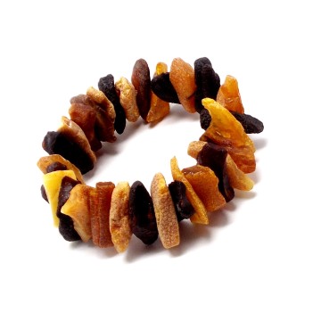 BRANSOLETKA Z BURSZTYNU NIEOSZLIFOWANEGO