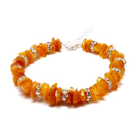 BRANSOLETKA Z BURSZTYNEM