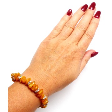 BRANSOLETKA Z BURSZTYNEM