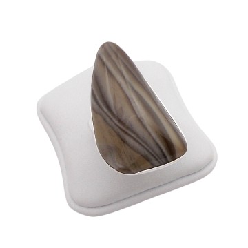 SREBRNA BRANSOLETKA Z KRZEMIENIEM PASIASTYM