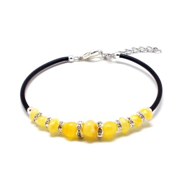 BRANSOLETKA Z BURSZTYNEM