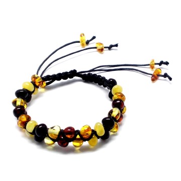 BRANSOLETKA Z BURSZTYNEM BAŁTYCKIM