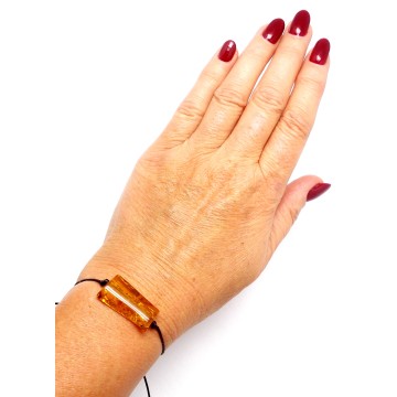 BRANSOLETKA Z BURSZTYNEM