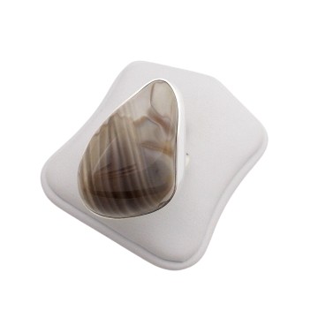 srebrna bransoletka z krzemieniem pasiastym