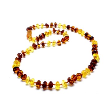 NASZYJNIK KORALE Z BURSZTYNU