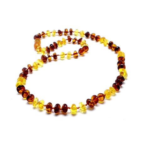 NASZYJNIK KORALE Z BURSZTYNU