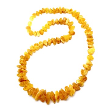 NASZYJNIK Z BURSZTYNU NIEOSZLIFOWANEGO