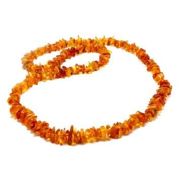 korale z bursztynu oszlifowanego