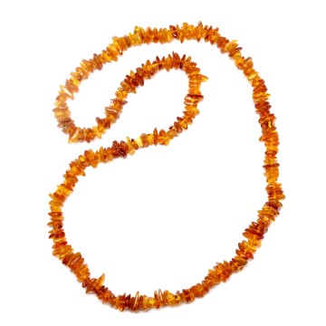 NASZYJNIK Z BURSZTYNU OSZLIFOWANEGO