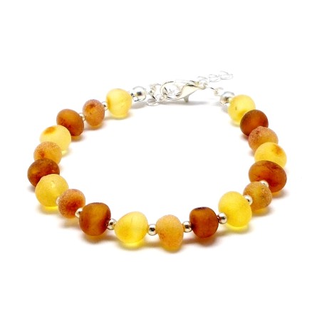 BRANSOLETKA Z BURSZTYNU NIEOSZLIFOWANEGO