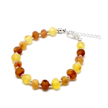 BRANSOLETKA Z BURSZTYNU NIEOSZLIFOWANEGO