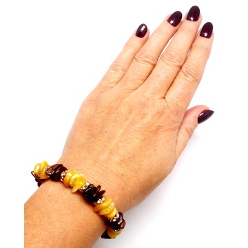 BRANSOLETKA Z BURSZTYNEM