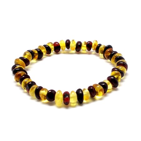 BRANSOLETKA Z BURSZTYNU OSZLIFOWANEGO