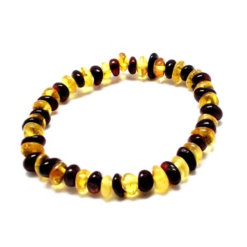BRANSOLETKA Z BURSZTYNU OSZLIFOWANEGO