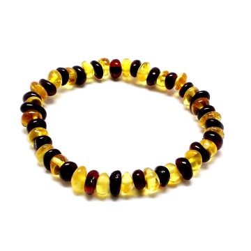 BRANSOLETKA Z BURSZTYNU OSZLIFOWANEGO