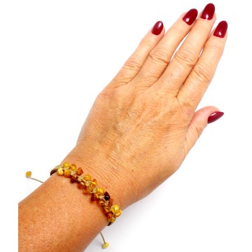 BRANSOLETKA Z BURSZTYNEM BAŁTYCKIM